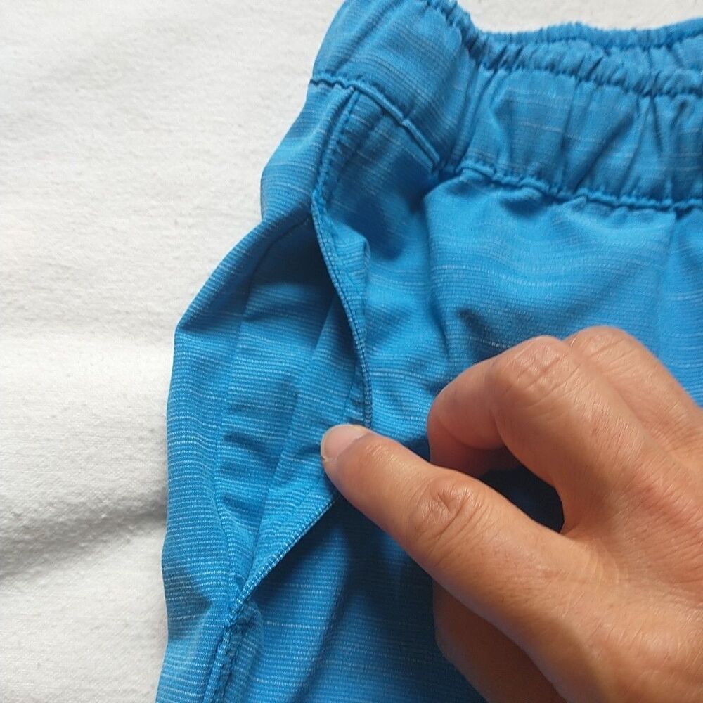 Hanna Andersson Swim Shorts 100 cm US 4 Blue Striped Pockets Drawstring Unlined - Picture 3 of 10
